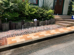 アプローチ床インターロッキング敷