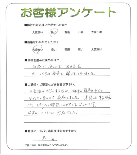 奈良県奈良市 I様