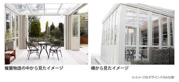 家の中から見たイメージと外から見たイメージ