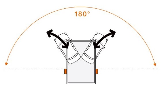 フロント部分が180°オープンになっているので、車の出し入れスムーズ。