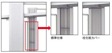 木製調アーキフラン(リクシル)の柱化粧カバー