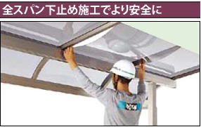 全スパン下止め施工でより安全に