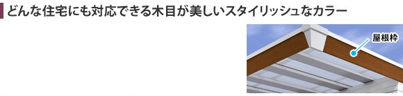 どんな住宅にも対応できる木目が美しいスタイリッシュなカラー