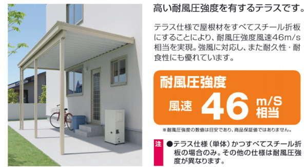 耐風圧強度46相当