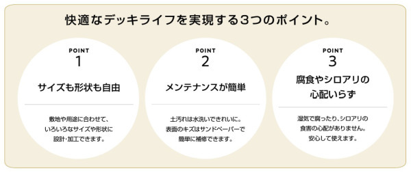 快適なデッキライフを実現する3つのポイント