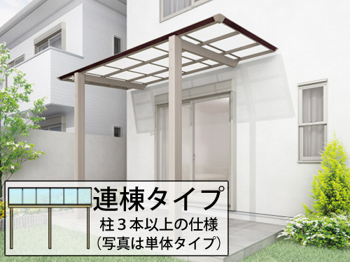 激安1階テラス屋根四国化成 木製調 独立式スマートトップ 前柱 激安1階テラス屋根四国化成 木製調 独立式スマートトップ 前柱
