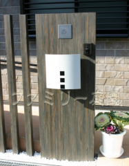 木製調機能門柱 郵便ポスト:マックスノブロック カサブランカ