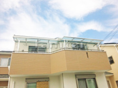 ベランダ屋根 LIXILスピーネ2階