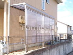 雨除け屋根 フラットテラス1階 目隠しパネル