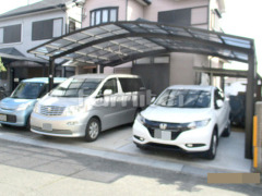 カーポート LIXILネスカR1台 合掌 土間コンクリート