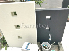 袖壁塗り替え 洗濯干し屋根 三協レボリューA 1階