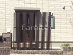 木製調目隠しフェンス塀 格子ウッド
