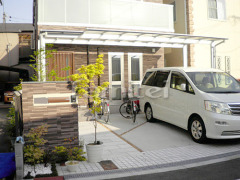 駐車場屋根 三協 独立式スカイリード ベランダ屋根 YKKヴェクターテラス2階