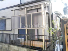 雨除け屋根 フラットテラス1階 人工木材ウッドデッキ LIXIL樹ら楽ステージ