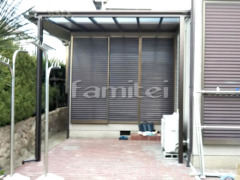 雨除け屋根 YKKヴェクターテラス1階