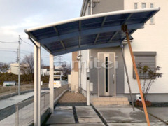 カーポート YKKレイナポート1台 ベランダ屋根 ヴェクターテラス2階