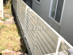 目隠しフェンス塀 LIXILプレスタ8型 玄関階段手摺りグリップライン