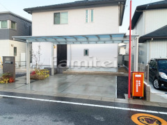 カーポートYKKエフルージュ横2台 入隅加工