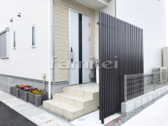 木製調目隠しフェンス塀 花壇