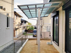 雨除け屋根 YKK独立式エフルージュグランZERO(カバー無)1階