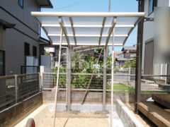 自転車バイク屋根 YKKレイナポート 土間コンクリート