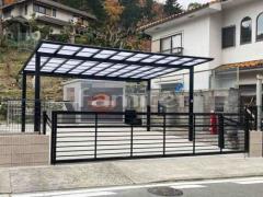 カーポート 化粧ブロック 勝手口門扉 境界フェンス塀