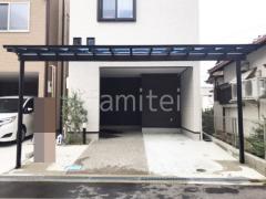 1階テラス屋根 YKKAP ソラリアF タイルデッキ 壁1面 LIXIL グレイスランド