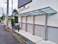 サイクルポート テラス屋根 ウッドデッキ