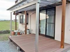 テラス屋根 ウッドデッキ